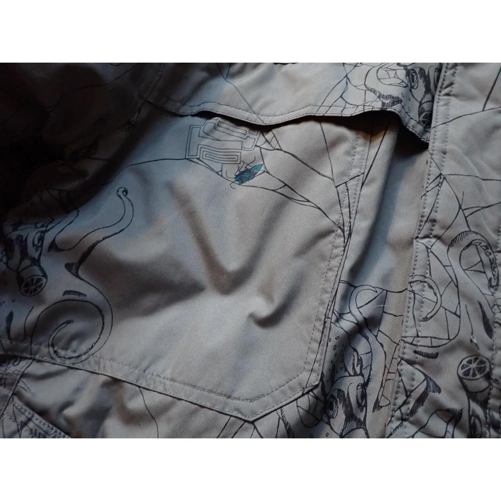 Turbine Snowboard Jacket Boys XL Grey‎ Excellent Hooded Graphic Print Ski Coat